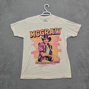 Tim Mcgraw Concert tShirt - Standing Room Only Tour 2024 Country Music Cream M